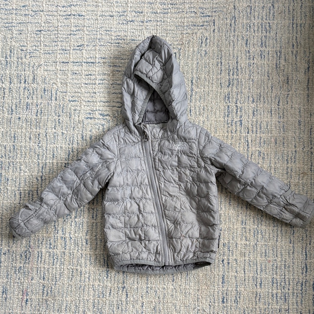 The North Face Kids Gray Puffer Jacket